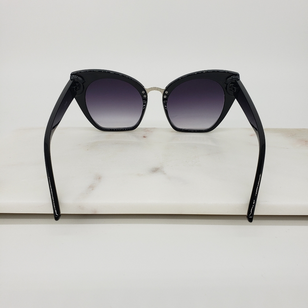 New Black Oversized Cateye Sunglasses - Picture 4 of 6